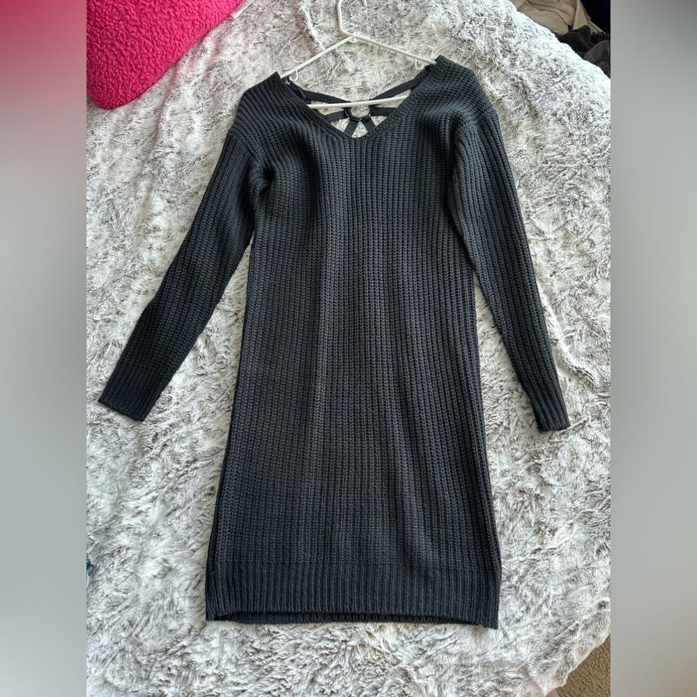 Black sweater dress
